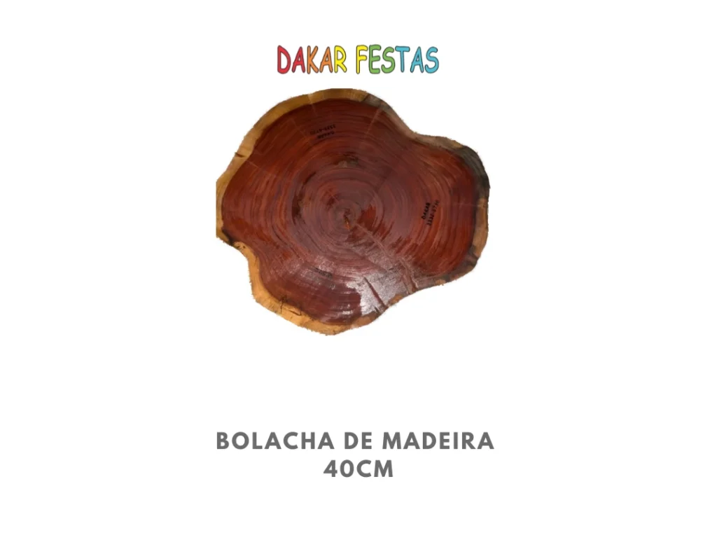 Bolacha de madeira 40cm alugar belo horizonte dakar festas