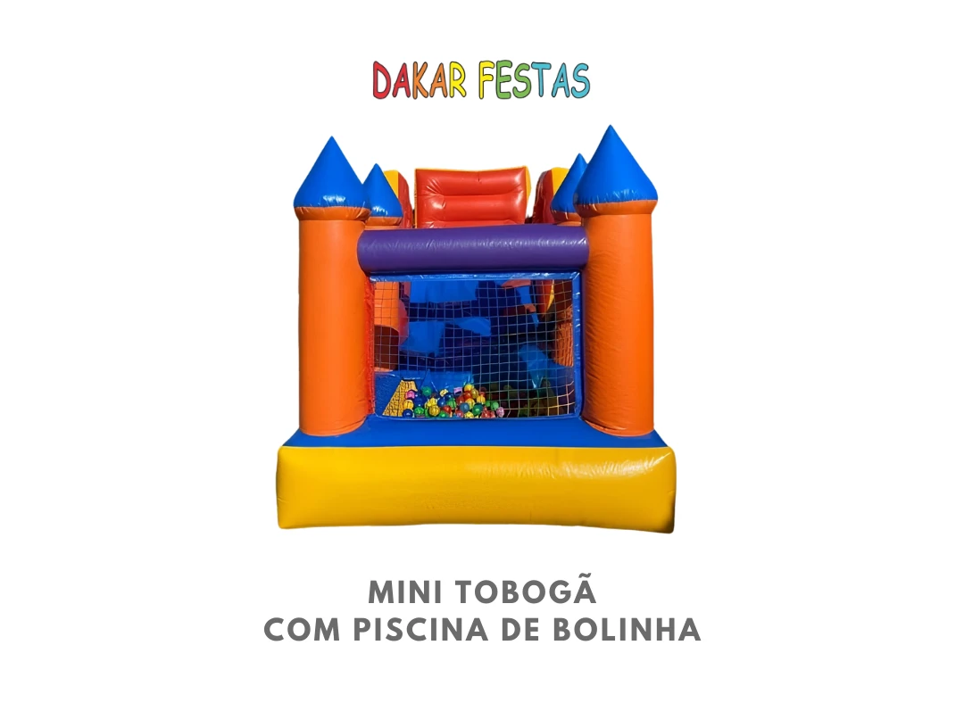 Mini toboga com piscina de bolinha alugar belo horizonte dakar festas