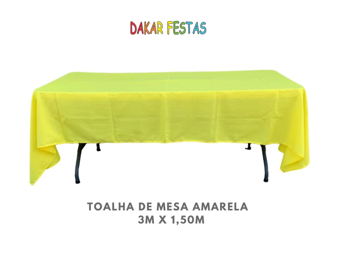 Toalha de mesa amarela mX,m alugar belo horizonte dakar festas ok