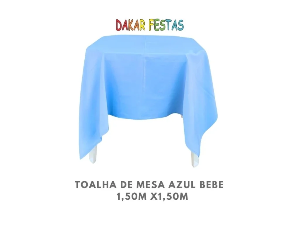 Toalha de mesa azul bebe 150mX150m alugar belo horizonte dakar festas