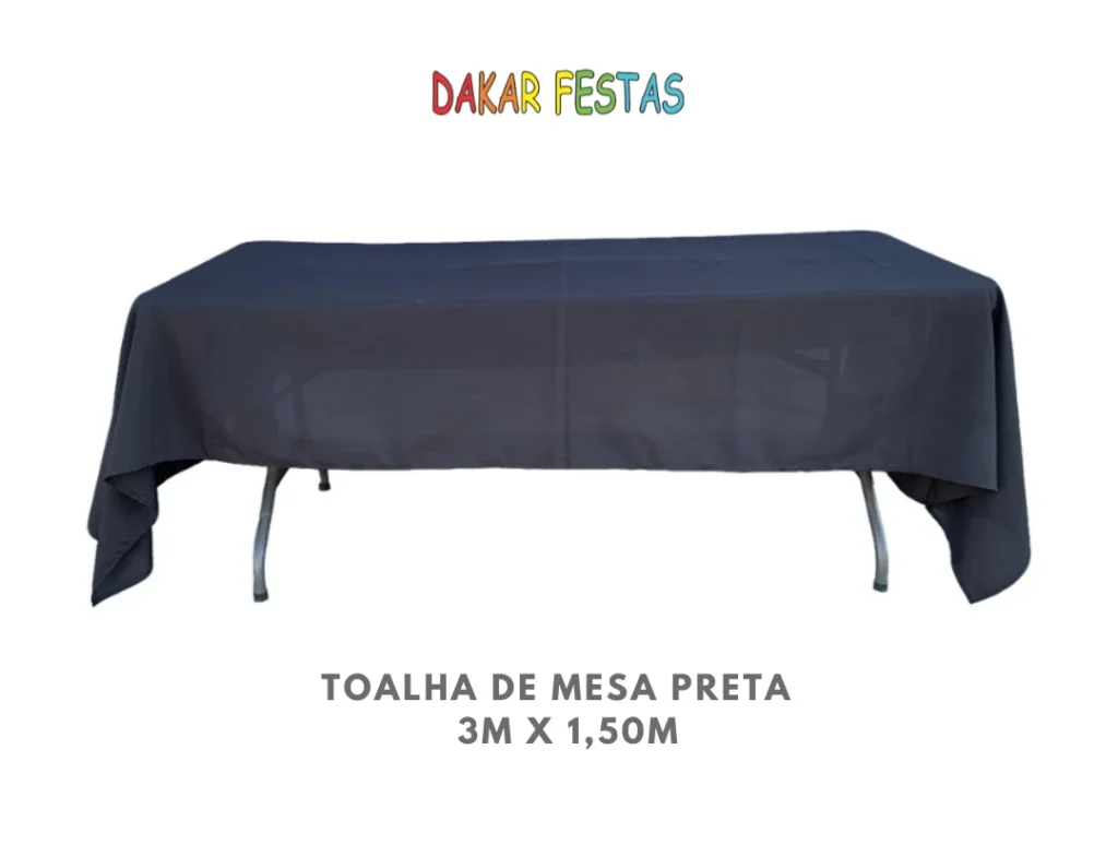 Toalha de mesa preta mX,m alugar belo horizonte dakar festas ok