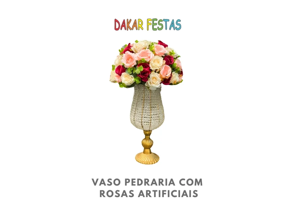 Vaso pedraria com rosas artificiais alugar belo horizonte dakar festas