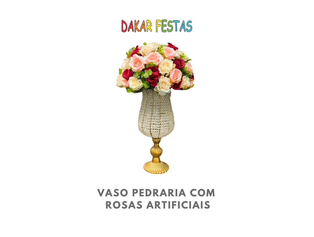 Vaso pedraria com rosas artificiais alugar belo horizonte dakar festas